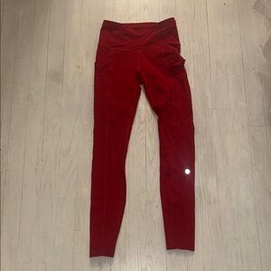 Size 2 Red Lululemon leggings